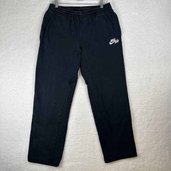 Nike Air Sweatpants Fleece Pockets Embroidered Black 617873-010 Men's Medium - Picture 1 of 14